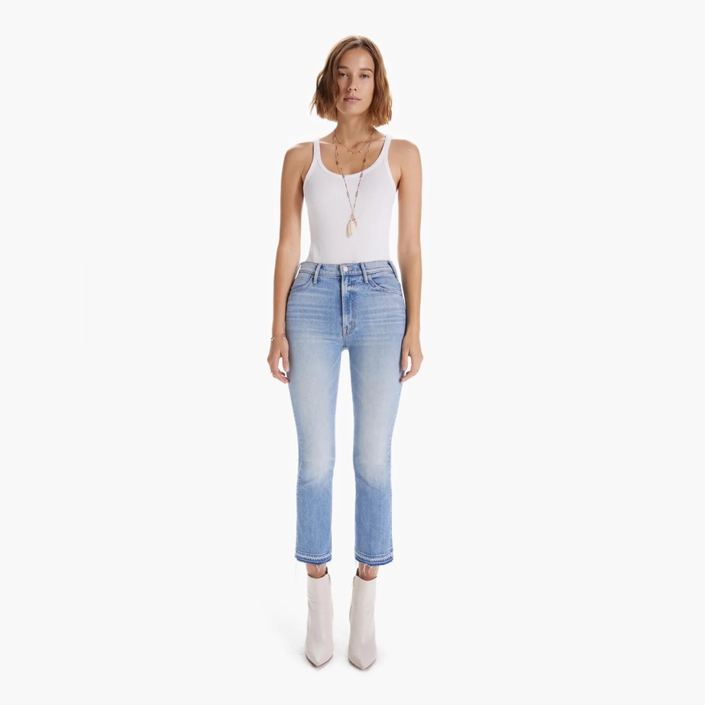 Mother Jeans “The Hustler Ankle Undone Hem” Size 23